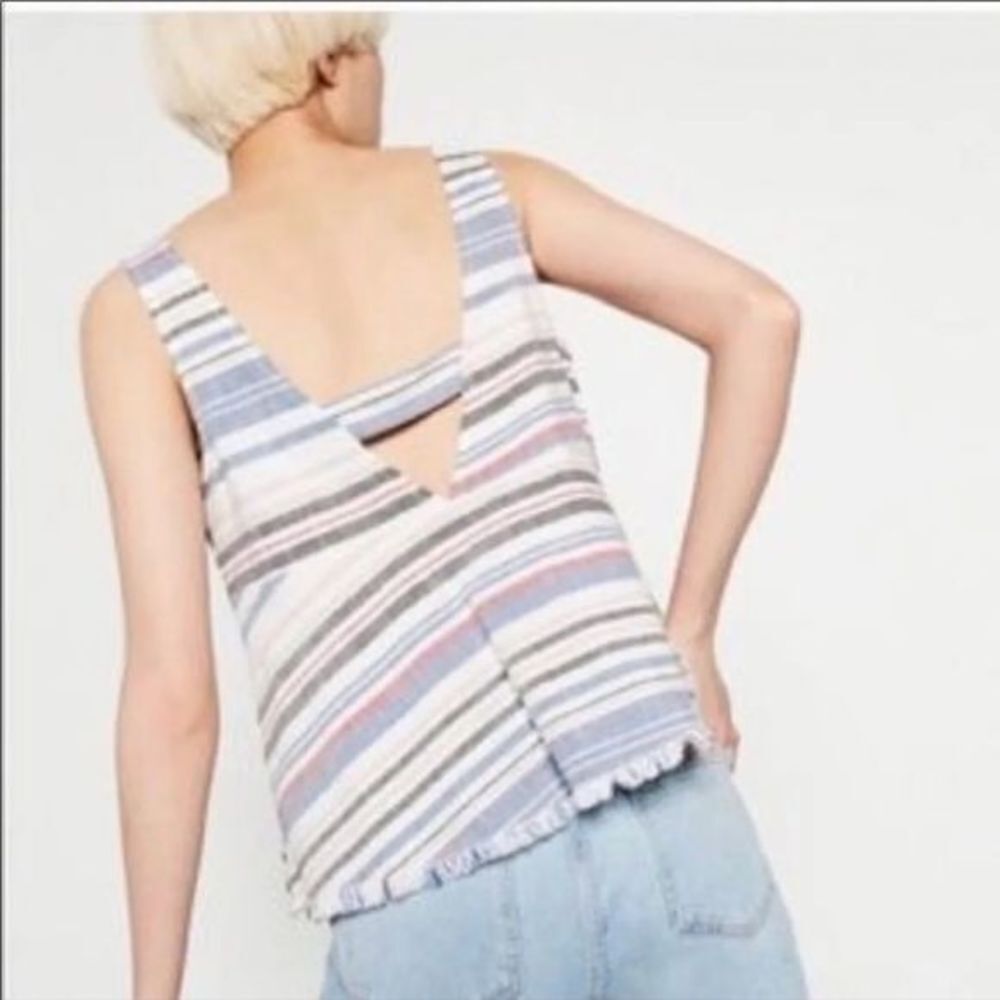 Zara Basic Denim Couture Striped Tank Top
Size‎ XS